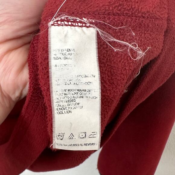 Timberland Burgundy Fleece 1/2 Zip Pullover Jacket | M - Picture 3 of 4